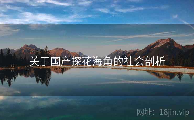 关于国产探花海角的社会剖析  第2张 关于国产探花海角的社会剖析  第2张
