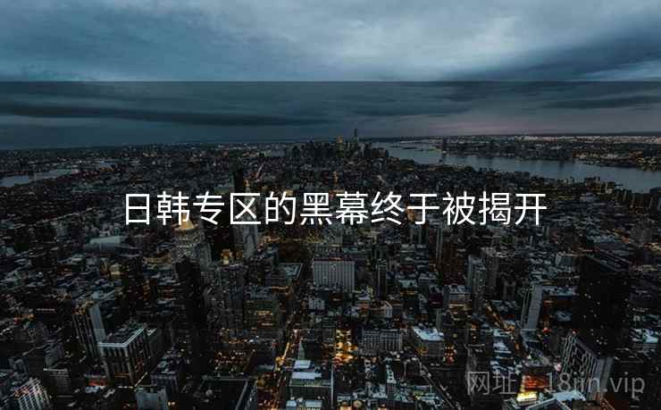 日韩专区的黑幕终于被揭开  第2张 日韩专区的黑幕终于被揭开  第2张
