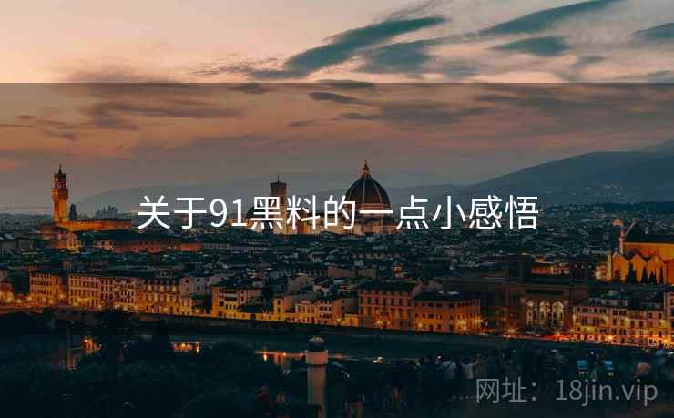 关于91黑料的一点小感悟  第1张 关于91黑料的一点小感悟  第1张