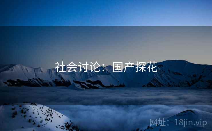 社会讨论:国产探花  第2张 社会讨论:国产探花  第2张