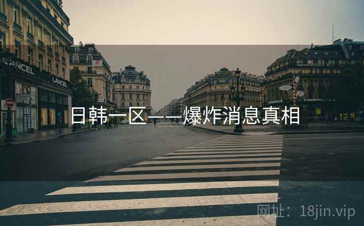 日韩一区——爆炸消息真相  第1张 日韩一区——爆炸消息真相  第1张